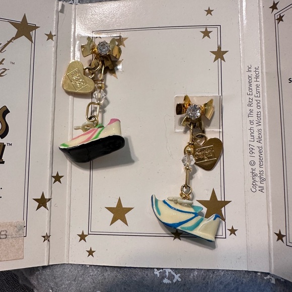 Sneaker Snack earrings by lunch at the Ritz. - Picture 2 of 6